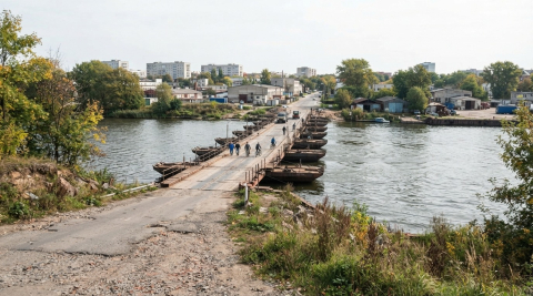 В Калининградской области замену наплавного моста через Немонин продлили до 31 октября 