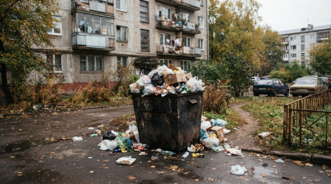 Петербуржцы пожаловались на мусор у парадных и на детских площадках 